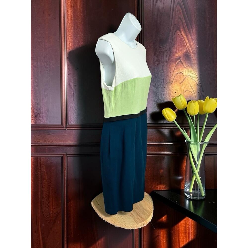 Narciso Rodriguez Colorblock Sheath Midi Dress Sz 14 US 46 EUR Silk Lining - Picture 6 of 8